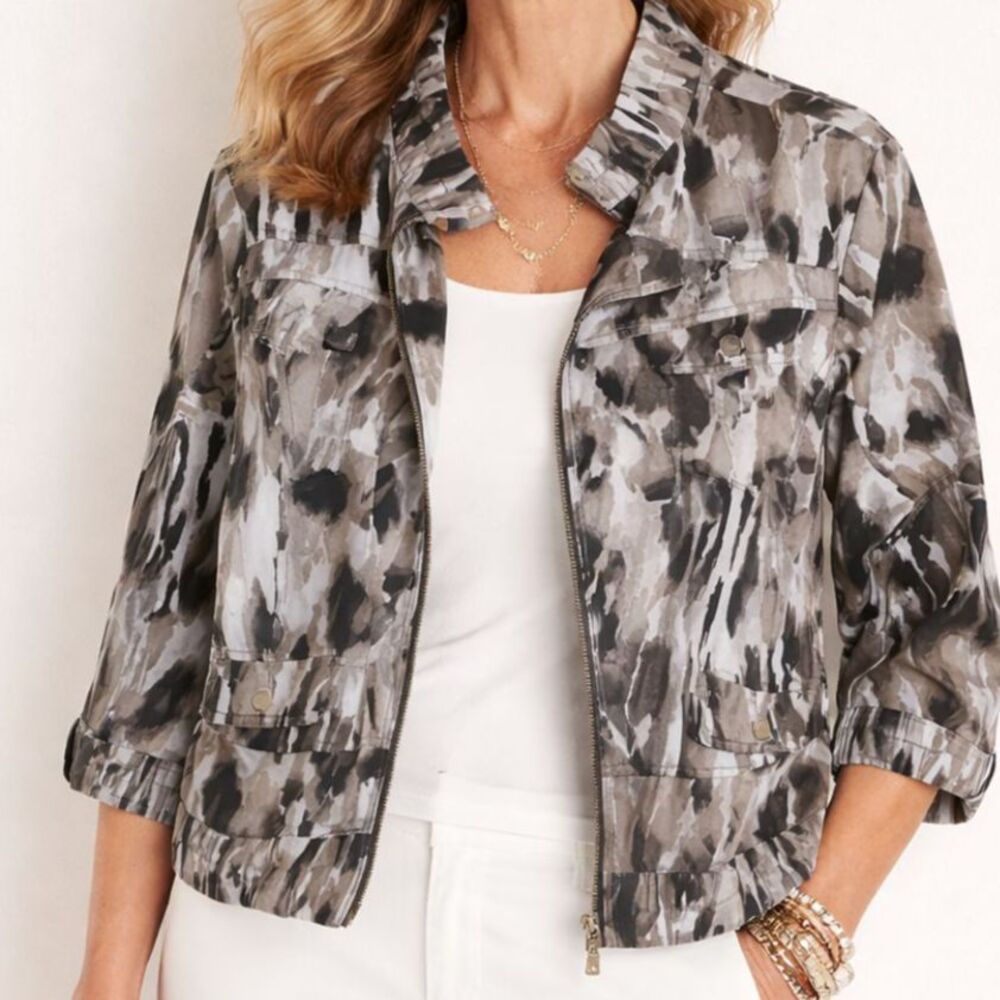 NWT Chico's Printed Jacket Size Large